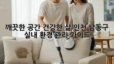 깨끗한 공간, 건강한 삶: 인천 남동구 실내 환경 관리 가이드